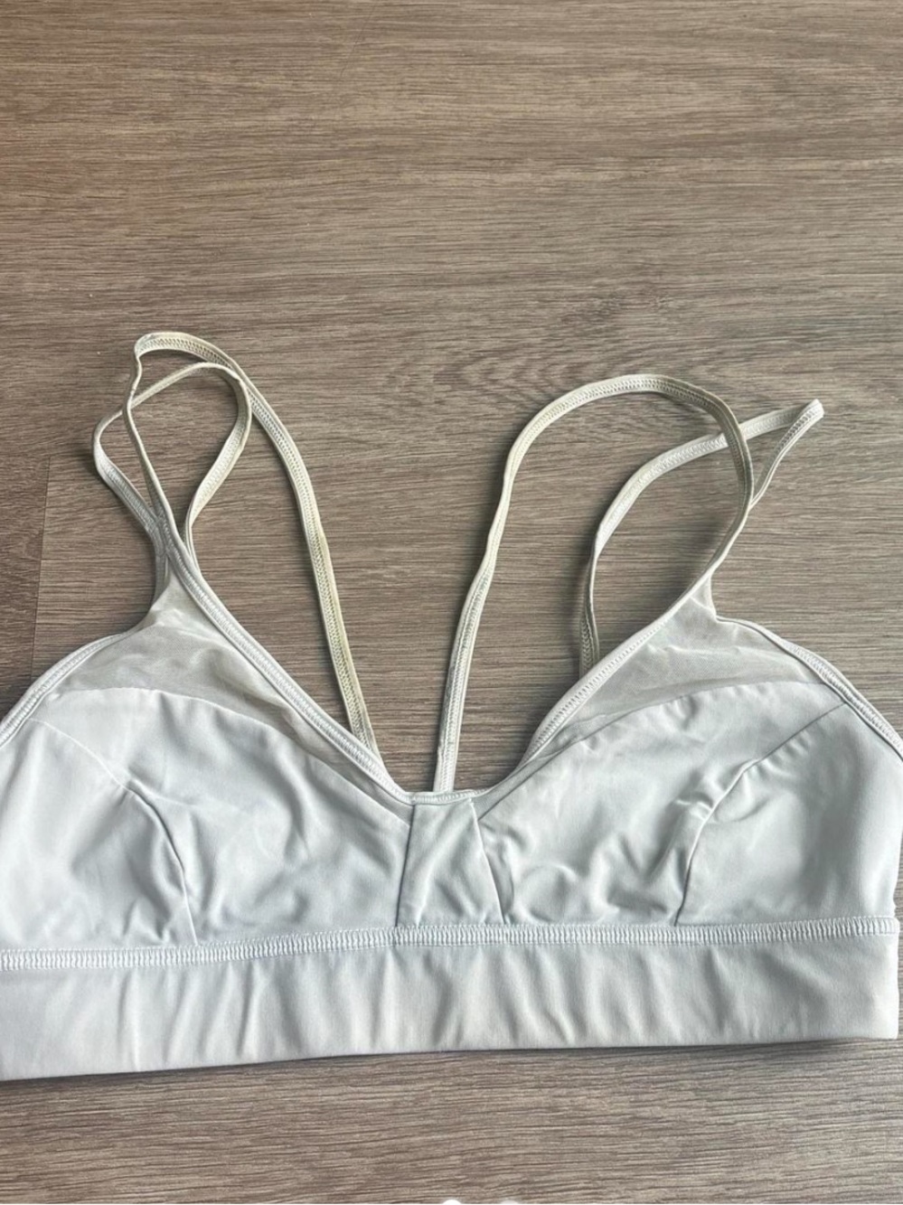 Lululemon White Strappy Sports Bra
